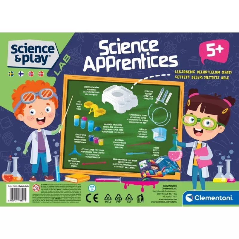 Clementoni Science & Play Science Apprentices, Experimentierkasten, Verschiedenes, 5 Jahr(e)