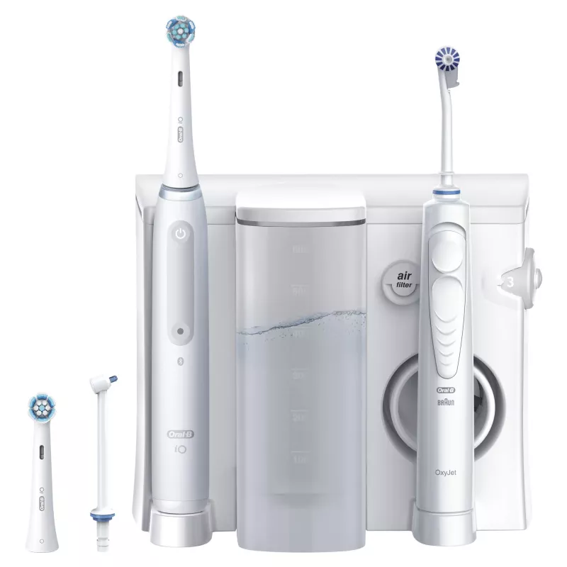Oral-B iO4 & OxyJet Mundpflegecenter, weiß