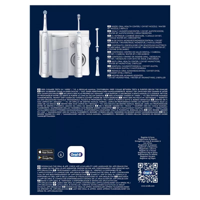 Oral-B iO4 & OxyJet Mundpflegecenter, weiß