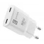 Cellularline GAN Wandladegerät 2xUSB-C 30W PD 2xUSB-C 30W PD Wandladegerät mit GaN-Technologie