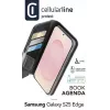 Cellularline Book Agenda Galaxy S25 Edge Kunstleder-Buchhülle mit Magnetverschluss