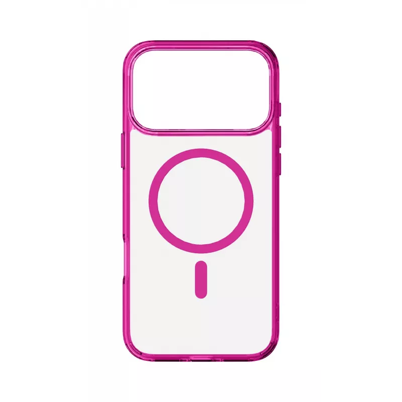 Cellularline Iconic Mag - iPhone 17 Pro Transparente Hülle mit farbigen Rändern, kompatibel mit dem MagSafe-Ökosystem