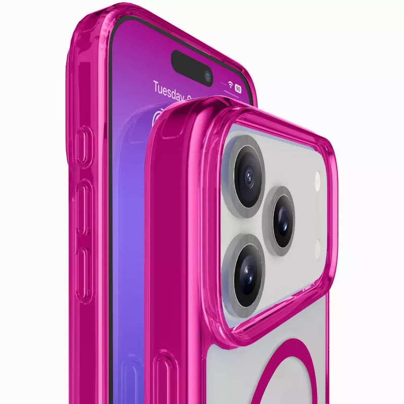 Cellularline Iconic Mag - iPhone 17 Pro Transparente Hülle mit farbigen Rändern, kompatibel mit dem MagSafe-Ökosystem
