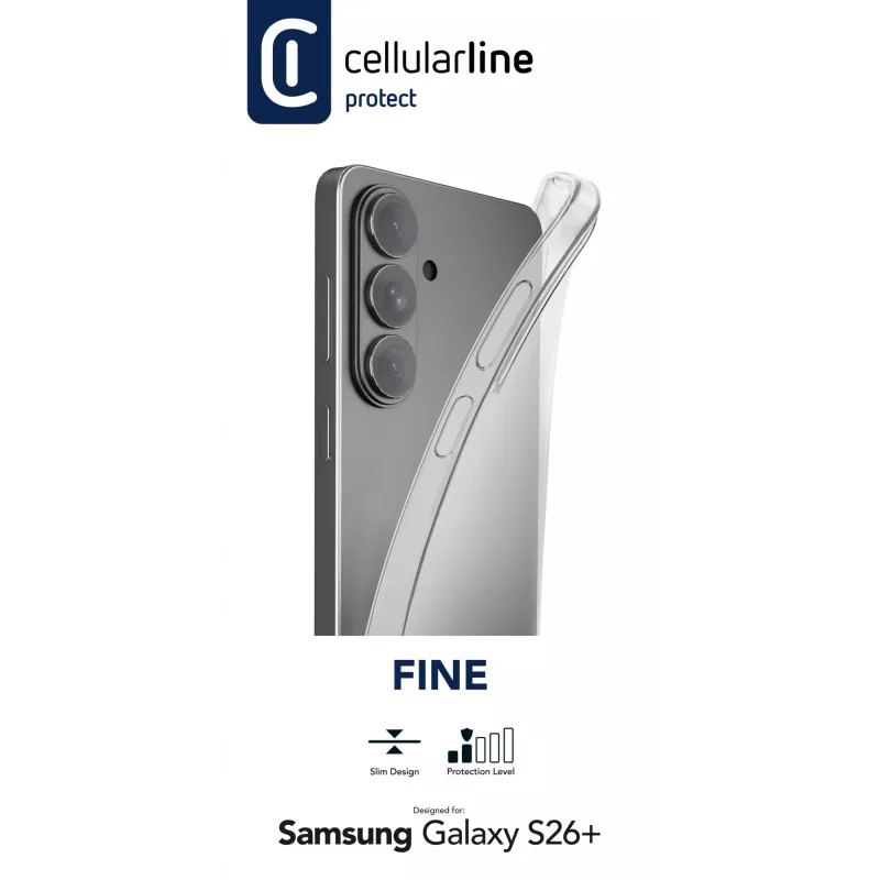 Cellularline Fine - Galaxy S26+, Cover, Samsung, Galaxy S26 Edge, 17 cm (6.7"), Transparent