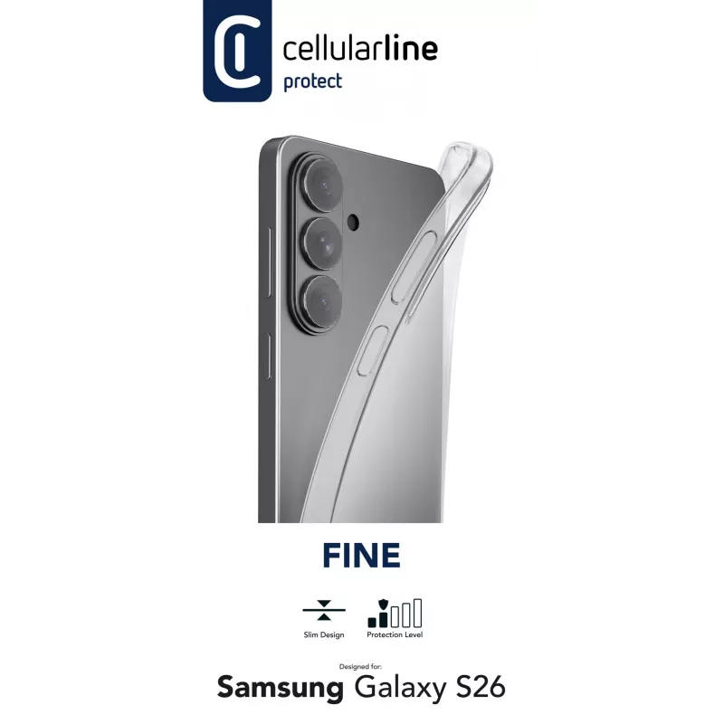 Cellularline Fine - Galaxy S26, Cover, Samsung, Galaxy S26, 17 cm (6,7 inch), Transparent