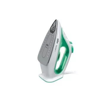 Braun TexStyle 1 SI 1040 GR Dampfbügeleisen Keramik-Bügelsohle 2000 W Grün, Weiß