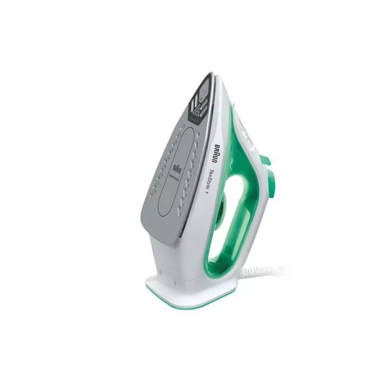 Braun TexStyle 1 SI 1040 GR Dampfbügeleisen Keramik-Bügelsohle 2000 W Grün, Weiß
