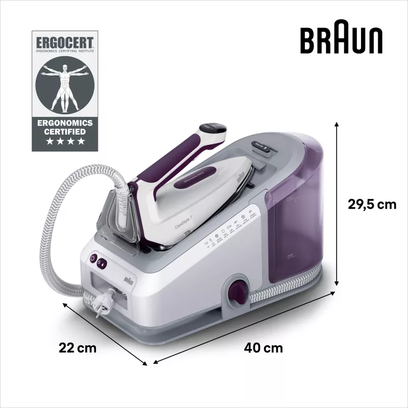 Braun CareStyle 7 IS7266VI 2700 W 2 L EloxalPlus-Bügelsohle Violett