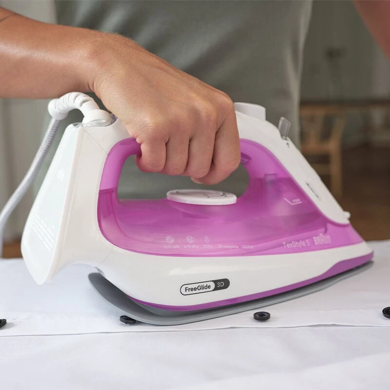 Braun TexStyle 5 SI 5225 Dampfbügeleisen 2500 W Pink, Weiß