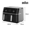 Braun TD 5030I BK Doppel 10 L Standgerät 2400 W Heißluftfritteuse Schwarz, Silber