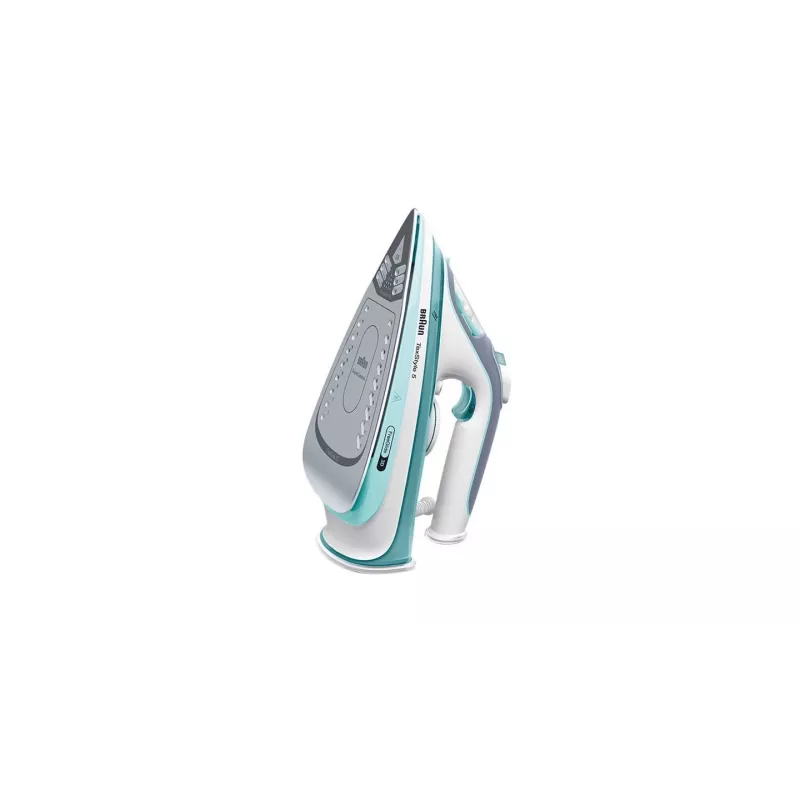 Braun TexStyle 3 SI 5017 GR Dampfbügeleisen Keramiksohle 2700 W Grau, Türkis, Weiß