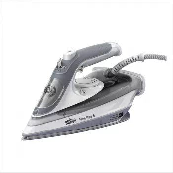 Braun TexStyle 5 SI5078GY Dampfbügeleisen EloxalPlus-Bügelsohle 2800 W Grau, Weiß