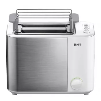 Braun GRILLE-PAIN HT5015WH 13 2 Scheiben 1000 W Grau, Weiß