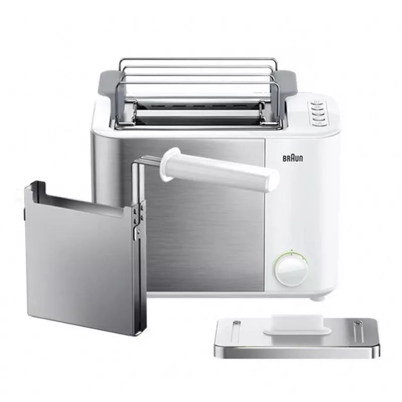 Braun GRILLE-PAIN HT5015WH 13 2 Scheiben 1000 W Grau, Weiß