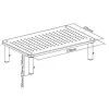 Techly Monitor / Laptop Schreibtischständer Schwarz, Freistehend, 20 kg, Höhenverstellung, Schwarz