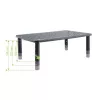 Techly Monitor / Laptop Schreibtischständer Schwarz, Freistehend, 20 kg, Höhenverstellung, Schwarz