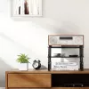 Techly Monitor / Laptop Schreibtischständer Schwarz, Freistehend, 20 kg, Höhenverstellung, Schwarz