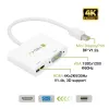 Techly Mini DisplayPort auf HDMI/VGA Adapter, 0,15 m, Mini DisplayPort, HDMI + VGA (D-Sub), Stecker, Buchse, 1920 x 1200 Pixel