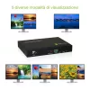 Techly HDMI 4x1 Multiviewer mit nahtlosem Umschalter, HDMI, Metall, Schwarz, 60 Hz, 1080p, 2,25 Gbit/s