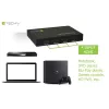 Techly HDMI 4x1 Multiviewer mit nahtlosem Umschalter, HDMI, Metall, Schwarz, 60 Hz, 1080p, 2,25 Gbit/s