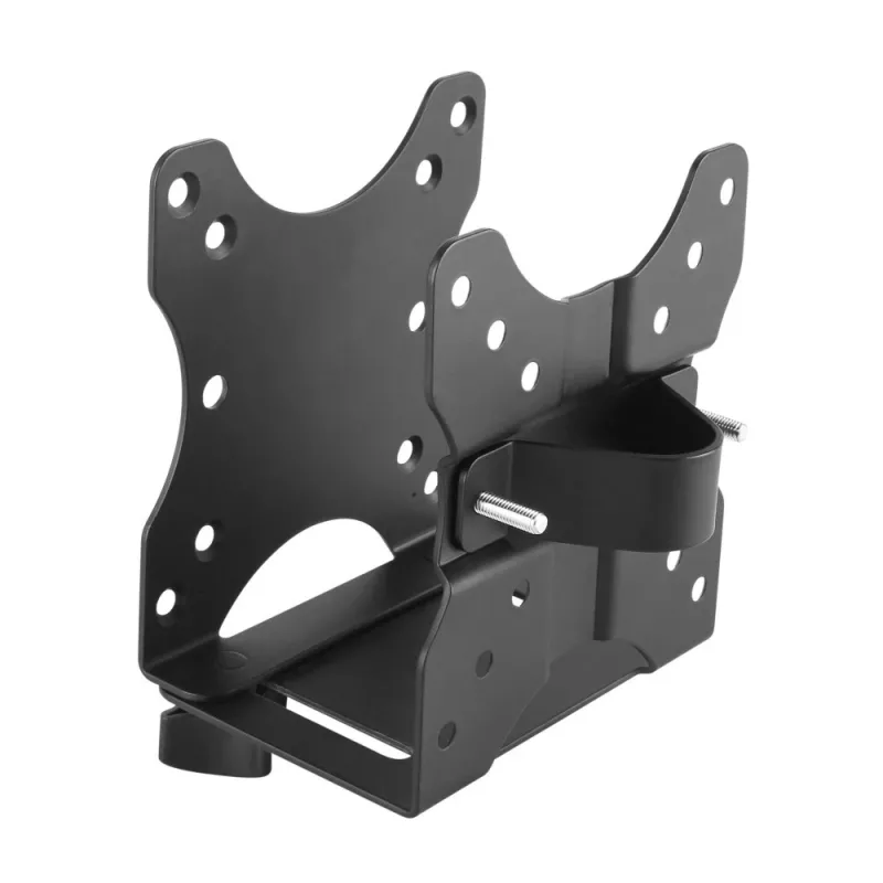 Techly Untertisch verstellbare CPU-Halterung, 5 kg, 75 x 75 mm, 100 x 100 mm, Schwarz