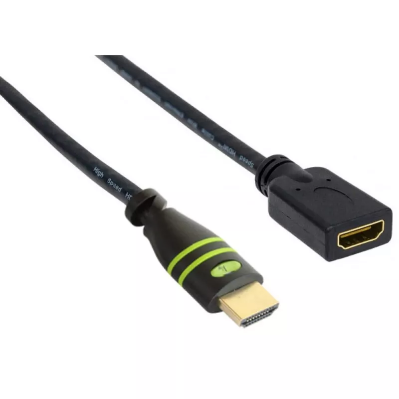 Techly HDMI High Speed mit Ethernet-Verlängerungskabel 4K 30Hz M/F 1,0 m