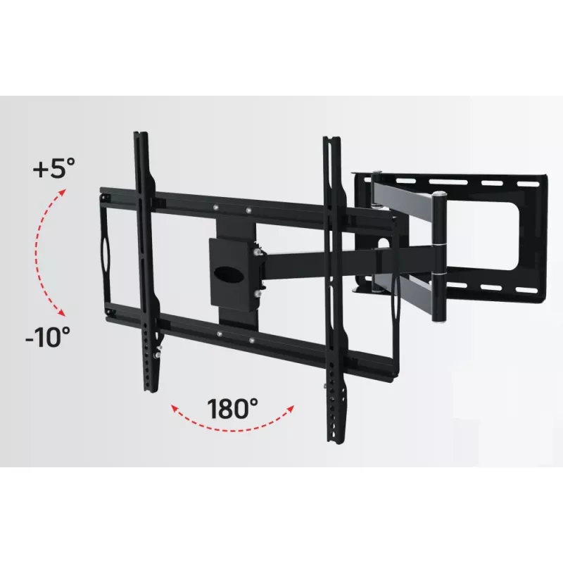 Techly schlank-Wandhalterung für 32-70 Zoll LCD LED TV Schwarz, 81,3 cm (32 Zoll), 177,8 cm (70 Zoll), 45 kg, 600 x 400 mm, -10 - 5°, Schwarz