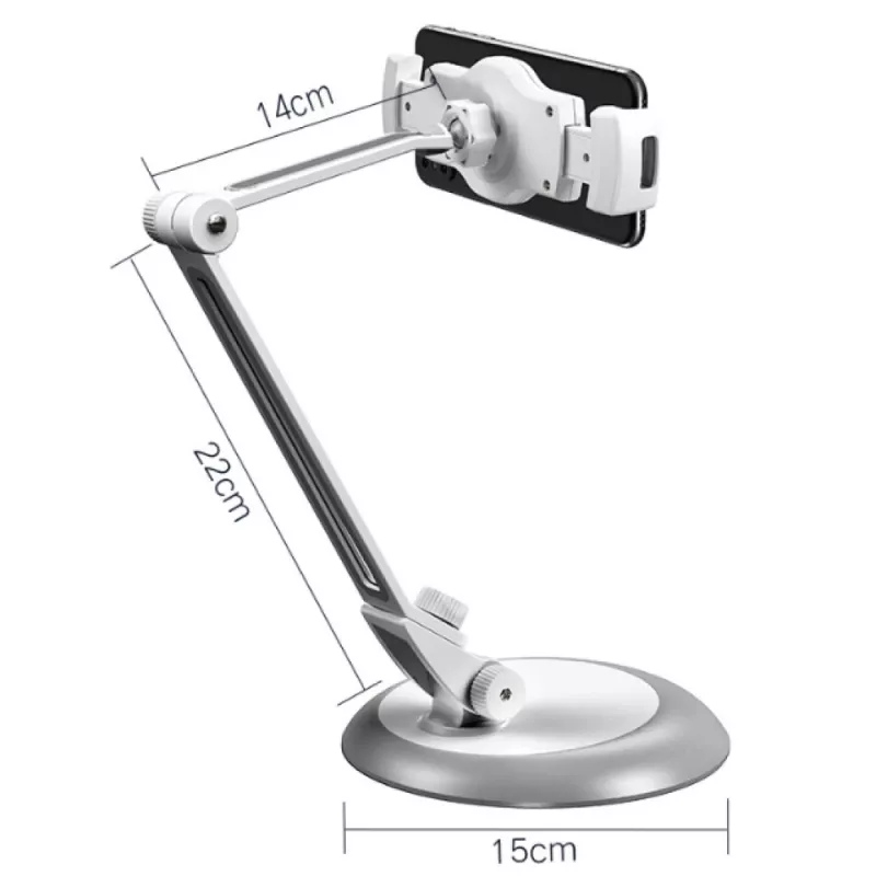 Techly Universal Desktop Stand für Smartphone und Tablet bis zu 10 Zoll