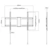 Techly Feste Wandhalterung für LED-TV LCD 37-80 Zoll, 94 cm (37 Zoll), 2,03 m (80 Zoll), 70 kg, 200 x 200 mm, 600 x 400 mm, Schwarz