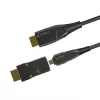 Techly HDMI A/A Micro HDMI AOC Glasfaserkabel 4K 10m, 10 m, HDMI Typ A (Standard), HDMI Typ D (Micro), 3D, 18 Gbit/s, Schwarz