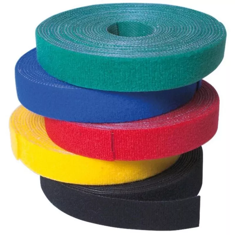 Techly Klettband-Rolle Kabelmanagement Länge 10 m Breite 20 mm Schwarz