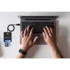 Techly Kompakter Smartcard-Leser/Schreiber USB-C™ Weiß, USB 2.0, 1,5 m, Schwarz, 102 g
