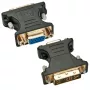 Techly DVI-Stecker/VGA-Buchse Analoger Videoadapter Schwarz, DVI-A, VGA, Schwarz