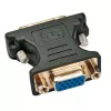 Techly DVI-Stecker/VGA-Buchse Analoger Videoadapter Schwarz, DVI-A, VGA, Schwarz