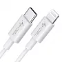 Techly Lade- und Synchronisationskabel USB-C auf Lightning 1 m Weiß