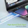 Techly Lade- und Synchronisationskabel USB-C auf Lightning 1 m Weiß