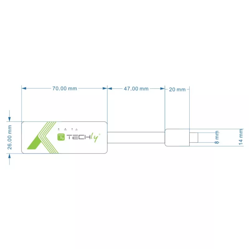 Techly IADAP USB31-ETGIGA3 Netzwerkkarte Ethernet 5000 Mbit/s