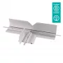Dataflex Addit Kabelschutz - T-Verbindung 462, Kabelschutz, Silber, Aluminium, 500 kg, 2 cm, 260 mm