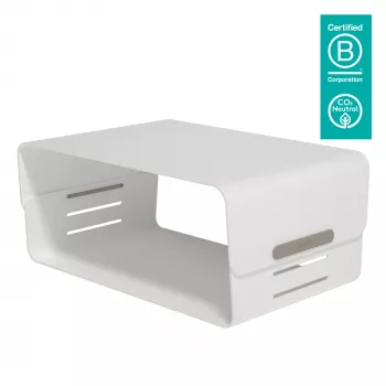 Dataflex Addit Bento® Monitorerhöhung - verstellbar 120, freistehend, 20 kg, Höhenverstellung, Grau, Weiß