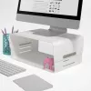 Dataflex Addit Bento® Monitorerhöhung - verstellbar 120, freistehend, 20 kg, Höhenverstellung, Grau, Weiß