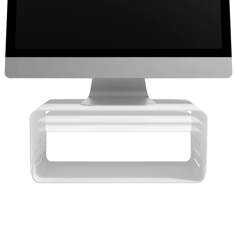 Dataflex Addit Bento® Monitorerhöhung - verstellbar 120, freistehend, 20 kg, Höhenverstellung, Grau, Weiß