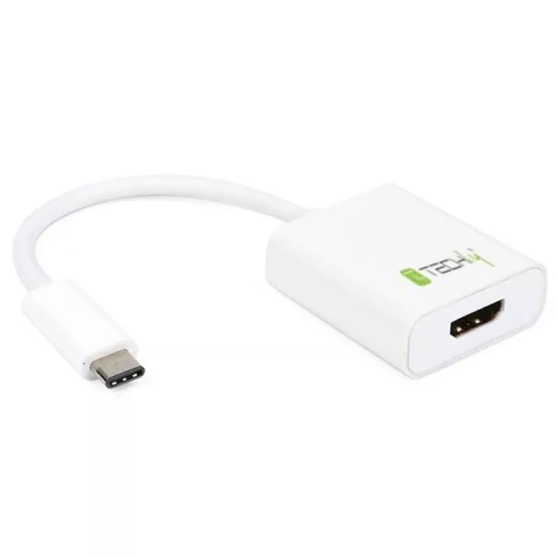 Techly Konverterkabel Adapter USB 3.1 Typ C auf HDMI 1.4, 3.2 Gen 2 (3.1 Gen 2), USB Typ-C, HDMI-Ausgang