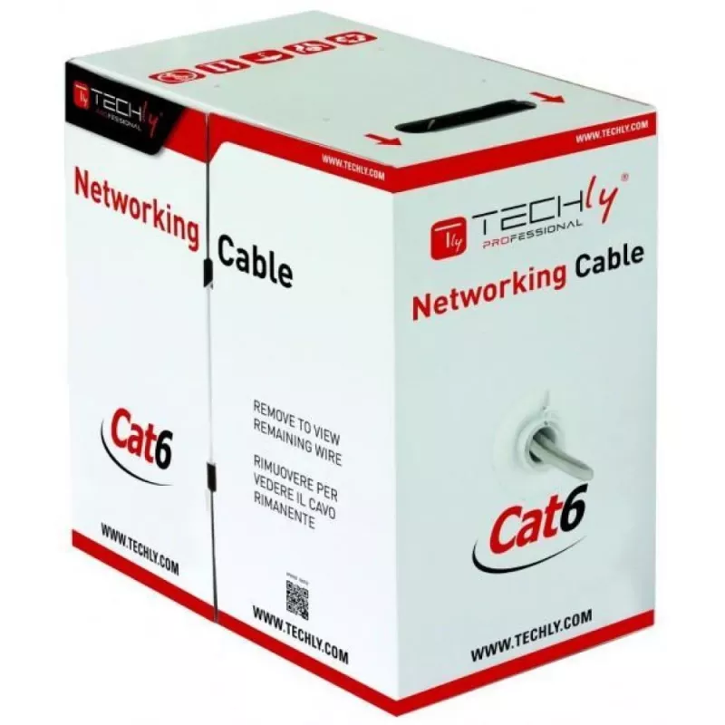 Techly ITP-C6U-FL Netzwerkkabel Grau 305 m Cat6 U/UTP (UTP)