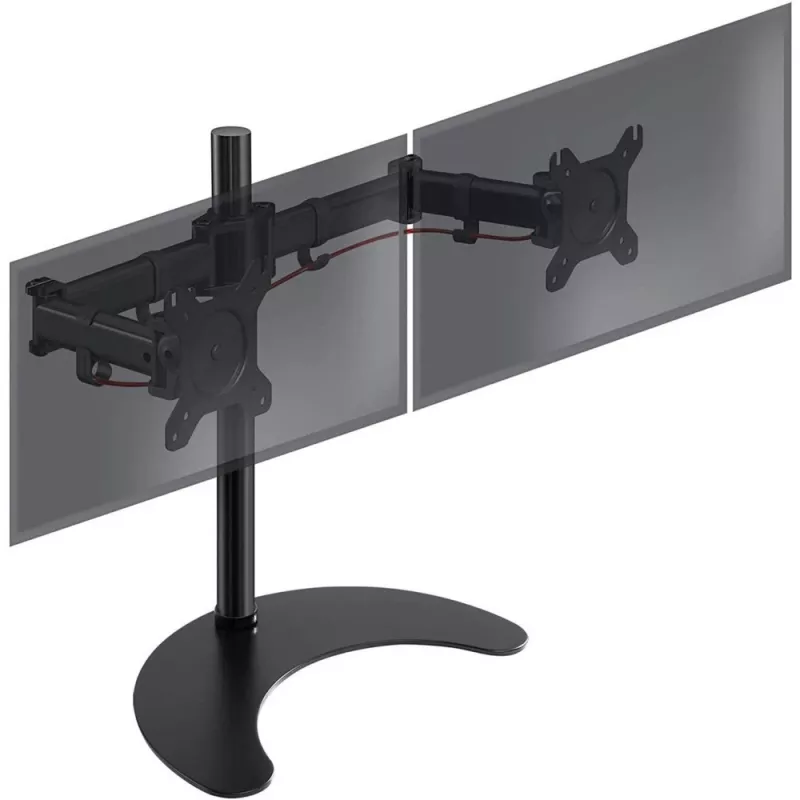 Techly Tischständer für 2 Monitore 13-27 Zoll mit Sockel h.400m ICA-LCD 3410 68,6 cm (27 Zoll) Schwarz