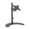 Techly Schreibtischständer für 1 Monitor 33 cm (13 Zoll) – 68,6 cm (27 Zoll) mit Sockel h. 400 mm ICA-LCD 3400 Schwarz