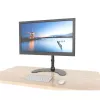 Techly Schreibtischständer für 1 Monitor 33 cm (13 Zoll) – 68,6 cm (27 Zoll) mit Sockel h. 400 mm ICA-LCD 3400 Schwarz