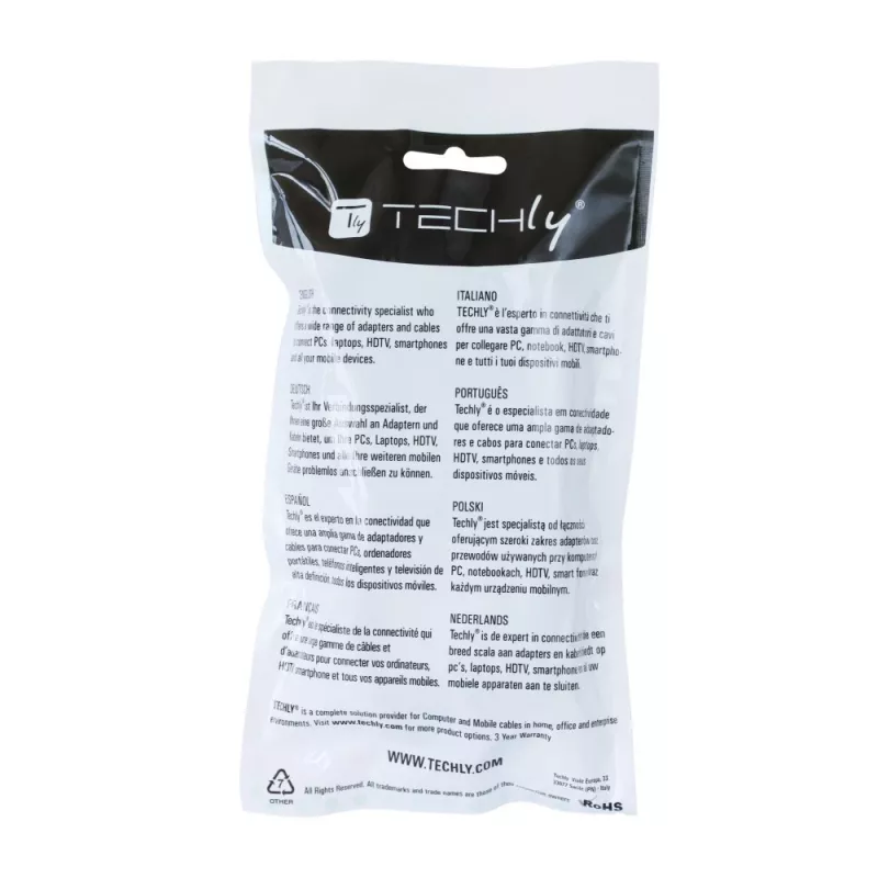 Techly 2 m High-Speed-HDMI-Kabel mit Ethernet A/A M/M Ferrit ICOC HDMI-FR-020