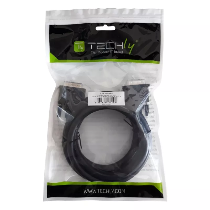 Techly Monitorkabel DVI Analog Digital M/M Dual Link 1,8 m (DVI-I) ICOC DVI-8900