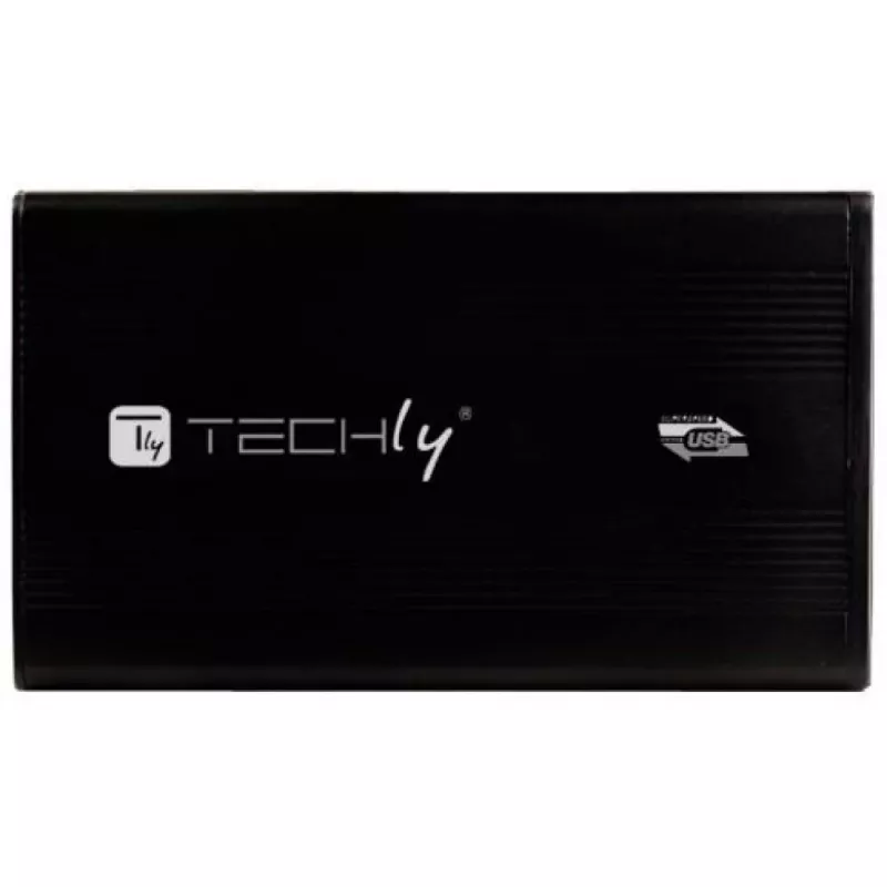 Techly Externes Gehäuse USB 3.0 2,5″ SATA I-CASE SU3-25B, 2,5 Zoll, Serial ATA, 5 Gbit/s, Schwarz