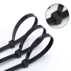 Techly Kabelbinder Nylon Patch 280x4,8 mm 100 Stück Schwarz ISWT-28048-BK